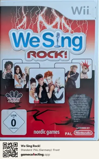 We Sing Rock! Nintendo Wii, Germany box front