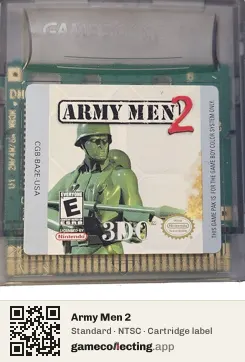 Army Men 2 Game Boy Color, NTSC cartridge label