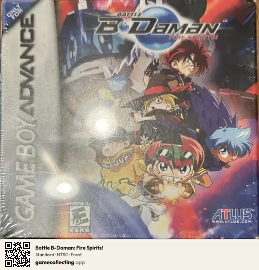Battle B-Daman: Fire Spirits! Game Boy Advance, NTSC box front