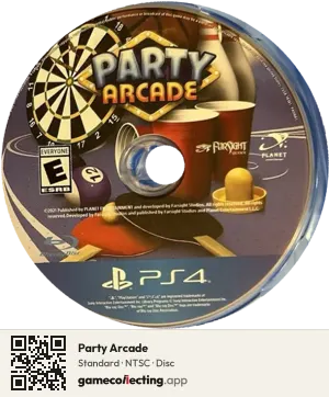 Party Arcade PlayStation 4, NTSC disc