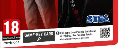 Yakuza Kiwami 3 & Dark Ties, the PEGI square on its front