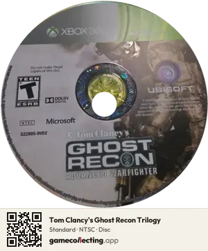 Tom Clancy's Ghost Recon Trilogy Xbox 360, NTSC disc