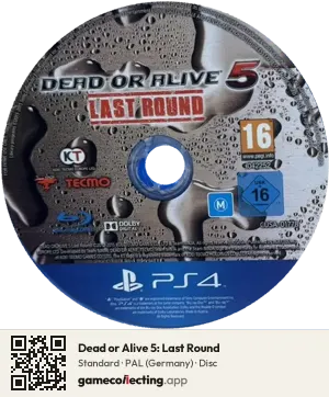 Dead or Alive 5: Last Round PlayStation 4, PAL disc