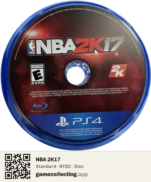 NBA 2K17 PlayStation 4, NTSC disc