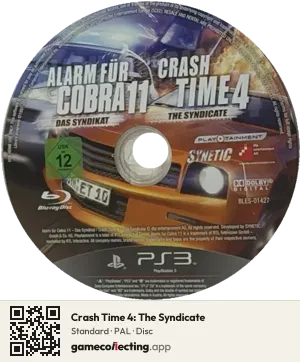 Crash Time 4: The Syndicate PlayStation 3, PAL disc