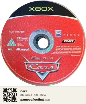 Cars Xbox, PAL disc