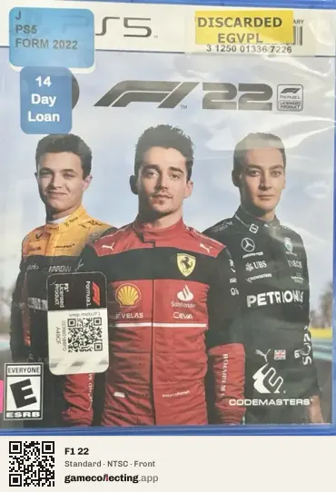 F1 22 PlayStation 5, NTSC box front