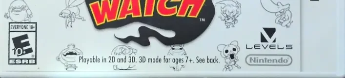 Yo-kai Watch, the ESRB box on its front
