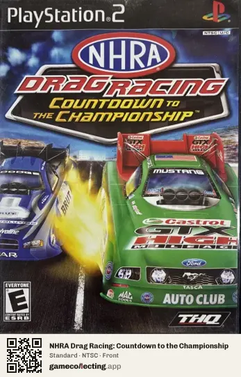 NHRA Drag Racing: Countdown to the Championship PlayStation 2, NTSC box front