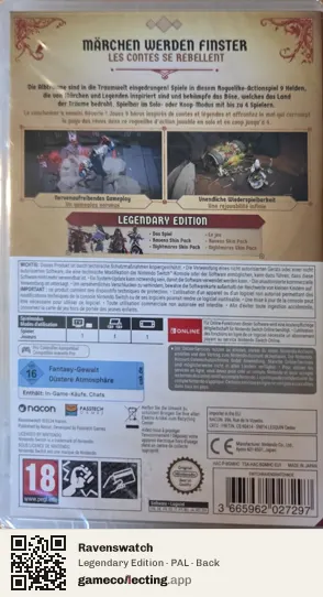 Ravenswatch Nintendo Switch, PAL box back