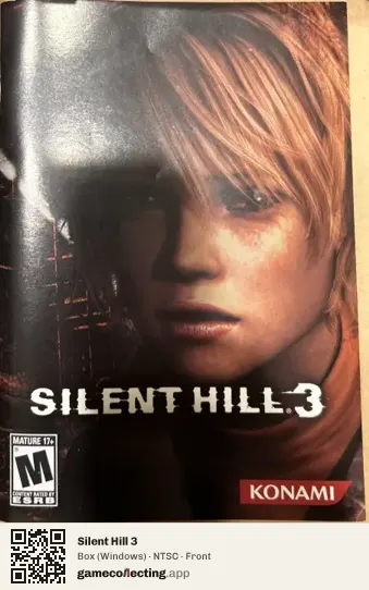 Silent Hill 3 Computer, NTSC box front