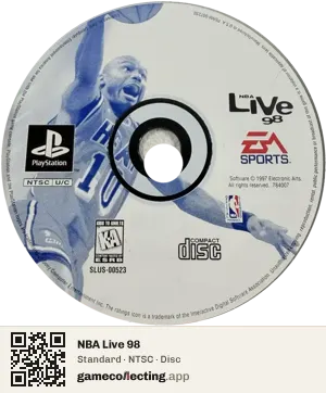 NBA Live 98 PlayStation, NTSC disc