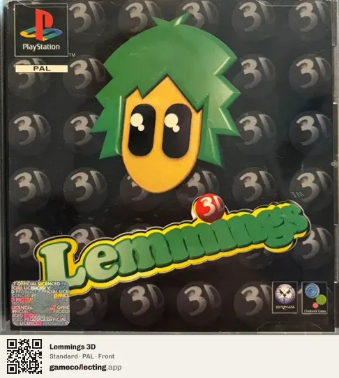 Lemmings 3D PlayStation, PAL box front