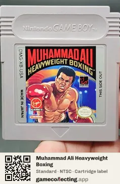 Muhammad Ali Heavyweight Boxing Game Boy, NTSC cartridge label
