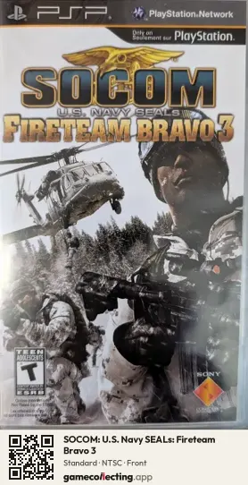 SOCOM: U.S. Navy SEALs: Fireteam Bravo 3 PlayStation Portable, NTSC box front