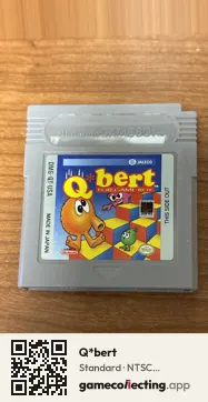 Q*bert Game Boy, NTSC cartridge label