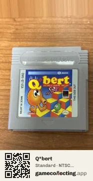 Q*bert Game Boy, NTSC cartridge label