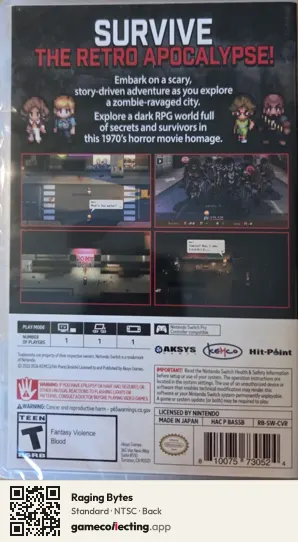 Raging Bytes Nintendo Switch, NTSC box back