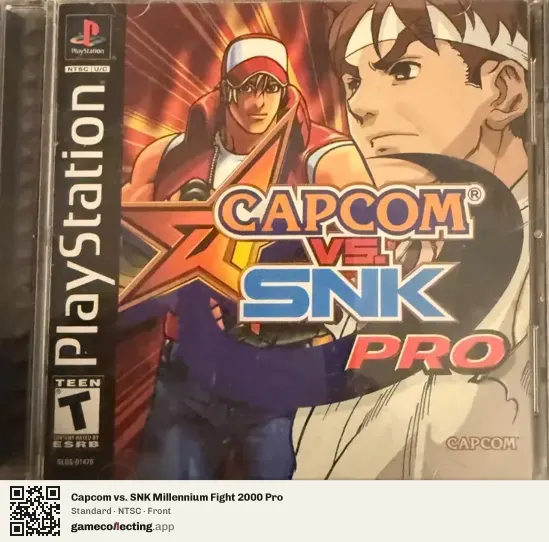 Capcom vs. SNK Millennium Fight 2000 Pro PlayStation, NTSC box front