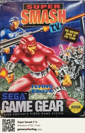 Super Smash T.V. Sega Game Gear, NTSC box front