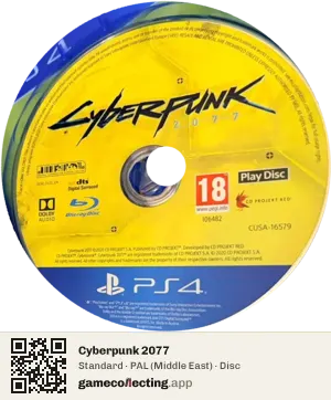 Cyberpunk 2077 PlayStation 4, PAL disc
