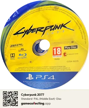 Cyberpunk 2077 PlayStation 4, PAL disc