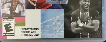 FIFA 21, the ESRB box on its front