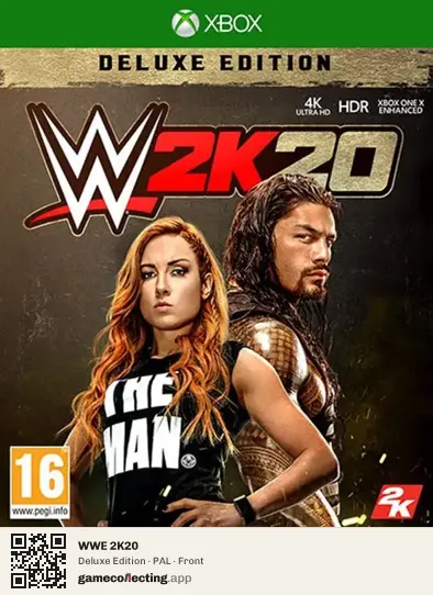 WWE 2K20 Xbox One, PAL box front