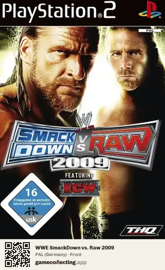 WWE SmackDown vs. Raw 2009 PlayStation 2, Germany box front