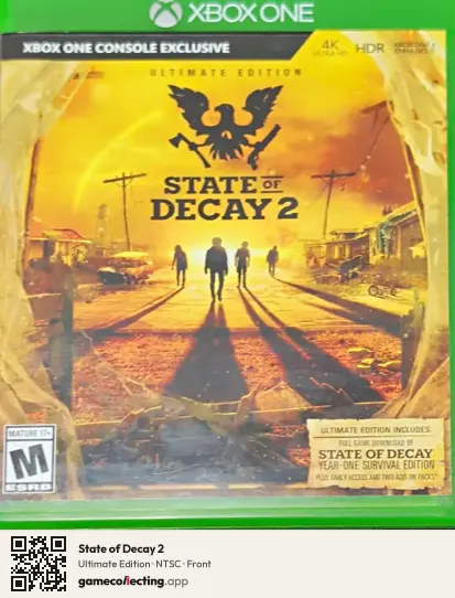 State of Decay 2 Xbox One, NTSC box front
