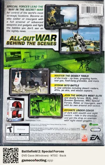 Battlefield 2: Special Forces Computer, NTSC box back