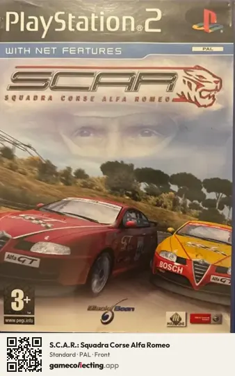 S.C.A.R.: Squadra Corse Alfa Romeo PlayStation 2, PAL box front
