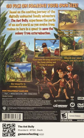 The Ant Bully PlayStation 2, NTSC box back