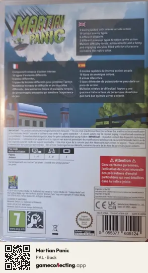 Martian Panic Nintendo Switch, PAL box back