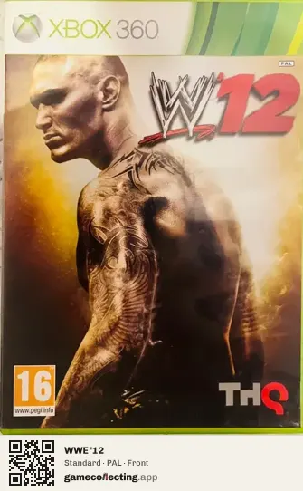 WWE '12 Xbox 360, PAL box front
