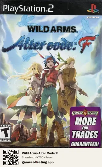 Wild Arms Alter Code: F PlayStation 2, NTSC box front