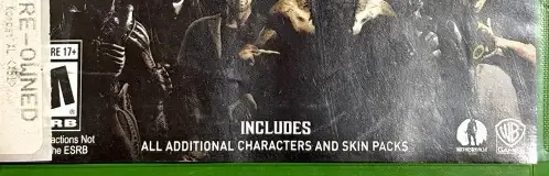 Mortal Kombat XL, the ESRB box on its front