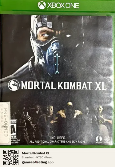 Mortal Kombat XL Xbox One, NTSC box front