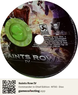 Saints Row IV Xbox 360, NTSC disc