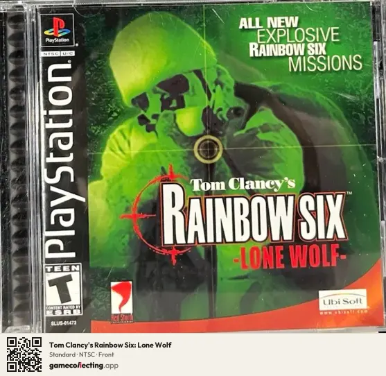 Tom Clancy's Rainbow Six: Lone Wolf PlayStation, NTSC box front