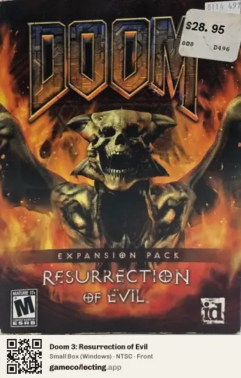 Doom 3: Resurrection of Evil Computer, NTSC box front