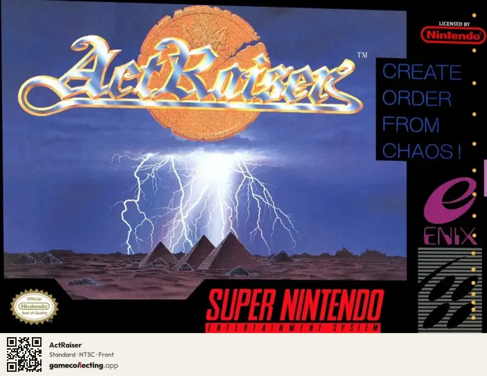 ActRaiser Super Nintendo Entertainment System, NTSC box front