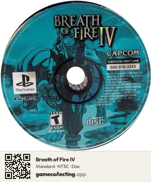 Breath of Fire IV PlayStation, NTSC disc