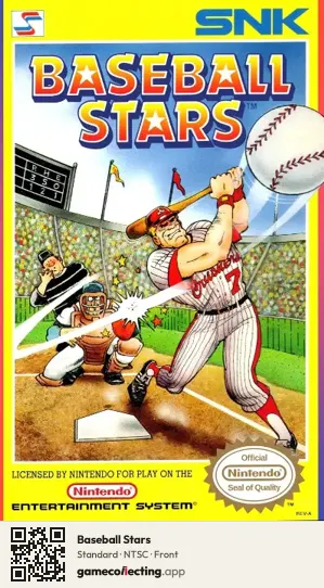Baseball Stars Nintendo Entertainment System, NTSC box front