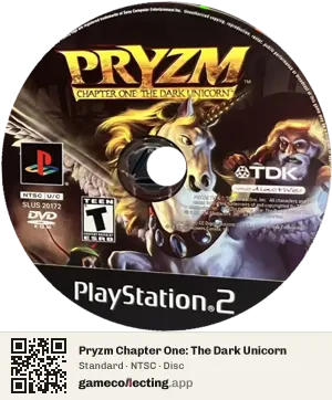 Pryzm Chapter One: The Dark Unicorn PlayStation 2, NTSC disc