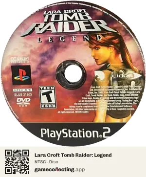 Lara Croft Tomb Raider: Legend PlayStation 2, NTSC disc