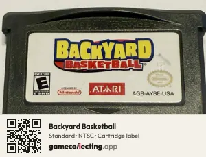 Backyard Basketball Game Boy Advance, NTSC cartridge label