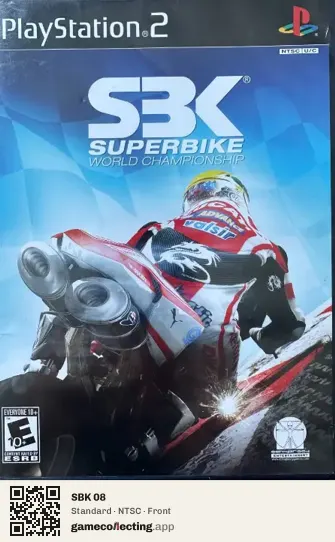 SBK 08 PlayStation 2, NTSC box front