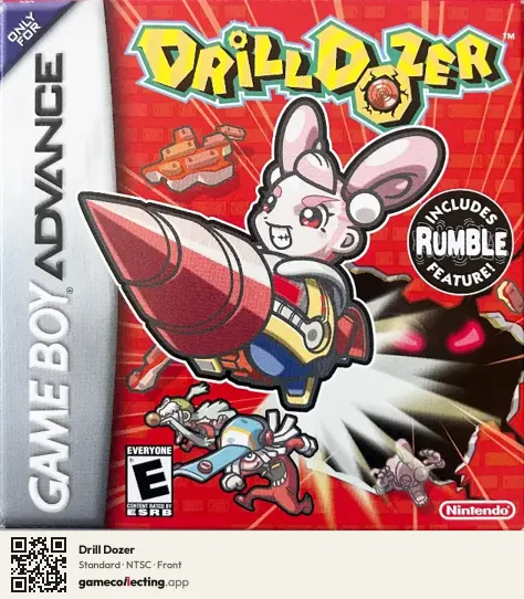 Drill Dozer Game Boy Advance, NTSC box front