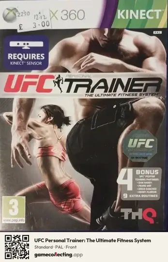 UFC Personal Trainer: The Ultimate Fitness System Xbox 360, PAL box front